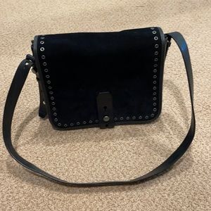 Lucky Brand Black Suede crossbody